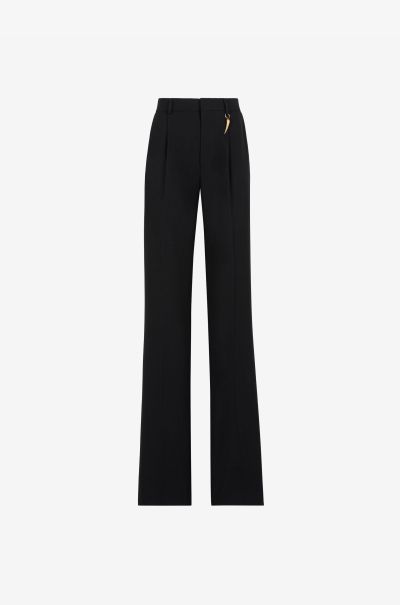 High-Waisted Tailored Trousers Pants & Shorts Roberto Cavalli Women Black