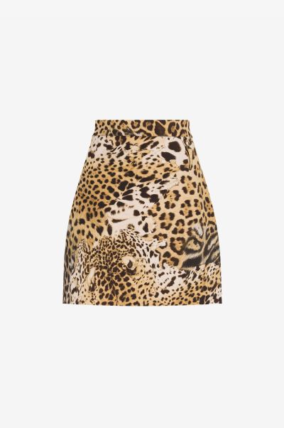 Skirts Women Tiger-Print A-Line Miniskirt Multicolor Roberto Cavalli
