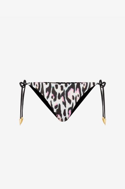 Leopard-Print Bikini Bottoms Roberto Cavalli Beachwear Women Multicolor