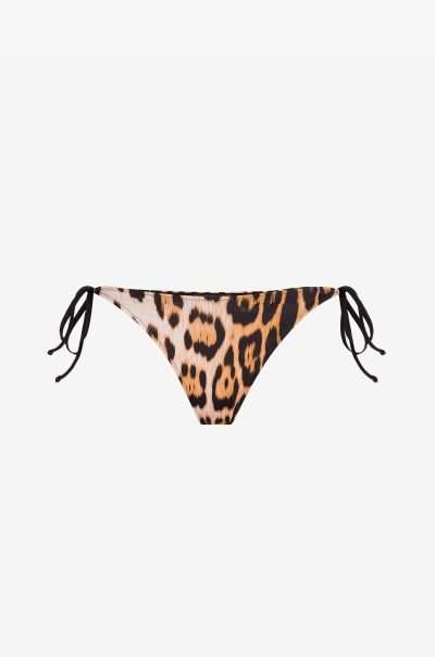 Women Roberto Cavalli Macula_Naturale Leopard-Print Bikini Bottoms Beachwear