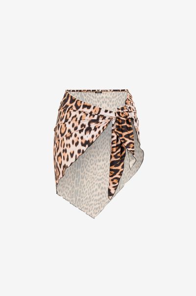 Roberto Cavalli Women Jaguar-Print Sarong Beachwear Macula_Naturale