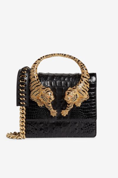 Women Black/Crystal Shoulderbag Roberto Cavalli Roar Bags