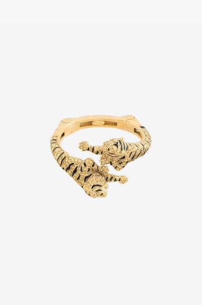 Oro/Nero Fashion Jewelry Women Tiger Cuff Roberto Cavalli