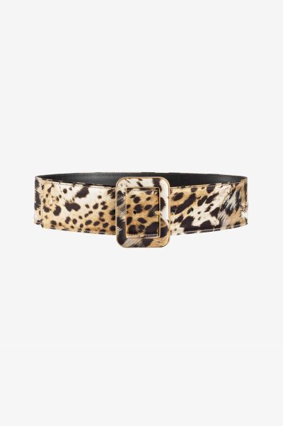 Belts Giaguaro Women Roberto Cavalli Leopard-Print Leather Belt