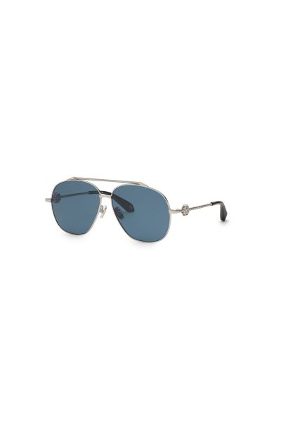Sunglasses Women Shiny_Full_Palladium Roberto Cavalli Sunglasses - Monogram Collection