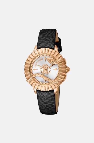 Roberto Cavalli By Franck Muller Snake Core Watch Women Watches Rose_Gold_Color