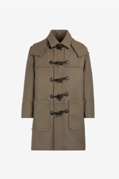 Men Coats & Jackets Ivy_Green Roberto Cavalli Detachable-Hood Duffle Coat