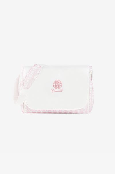 Roberto Cavalli Baby_Pink Handbags New Born Rc Monogram-Embroidered Changing Bag