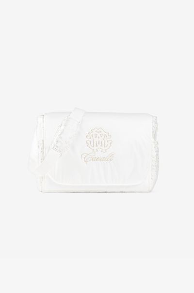 Rc Monogram-Print Changing Bag Set Roberto Cavalli New Born Gold_Platinum Handbags