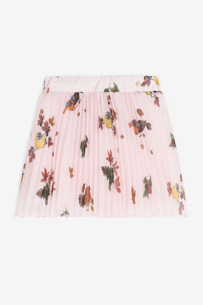 Baby Girls (1M-3Y) Roberto Cavalli Bird-Print Pleated Skirt Baby_Pink Ready To Wear