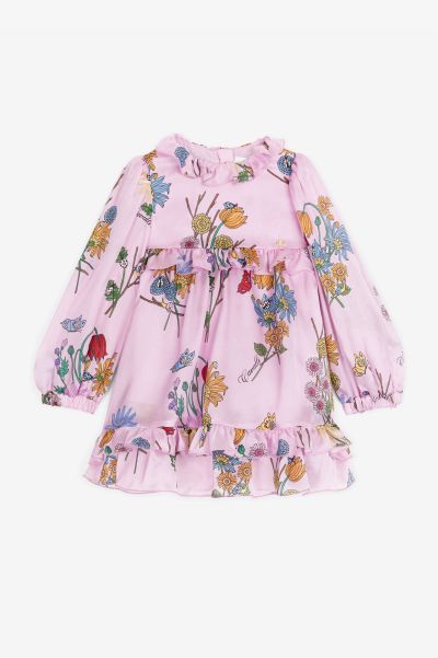 Lilac Roberto Cavalli Baby Girls (1M-3Y) Floral-Print Silk Dress Ready To Wear