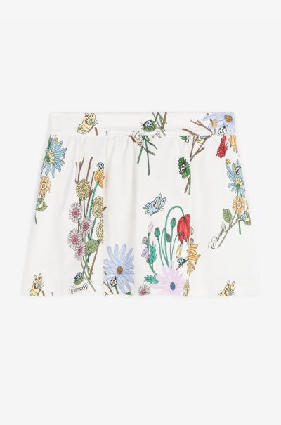 Ready To Wear Roberto Cavalli Milky_White Floral-Print Skirt Baby Girls (1M-3Y)