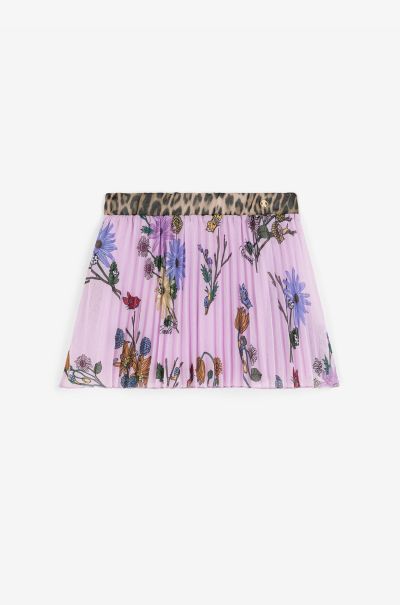 Baby Girls (1M-3Y) Ready To Wear Pleated Floral-Print Skirt Roberto Cavalli Lilac