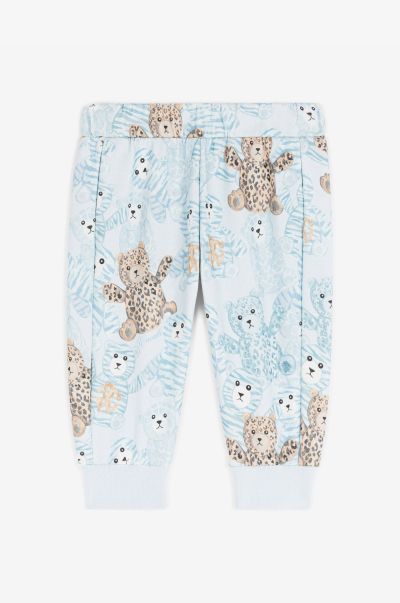 Baby Boys (1M-3Y) Baby_Blue Roberto Cavalli Ready To Wear Teddy Bear-Print Sweatpants