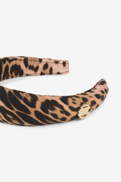 Girls (4-16Y) Natural Accessories Roberto Cavalli Leopard-Print Headband