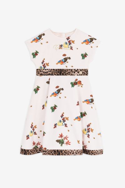 Ready To Wear Bird-Print Dress Girls (4-16Y) Roberto Cavalli Baby_Pink