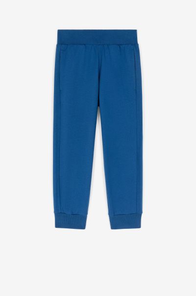 Roberto Cavalli Boys (4-16Y) Logo-Embroidered Cotton Trousers Ready To Wear Blue