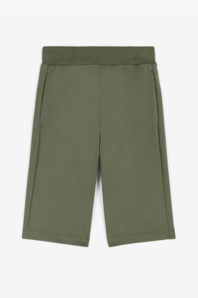 Rc Monogram-Print Cotton Trousers Military_Green Roberto Cavalli Boys (4-16Y) Ready To Wear