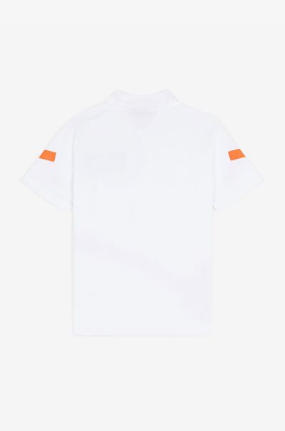 Boys (4-16Y) Logo-Patch Cotton Polo Shirt Optical_White Ready To Wear Roberto Cavalli
