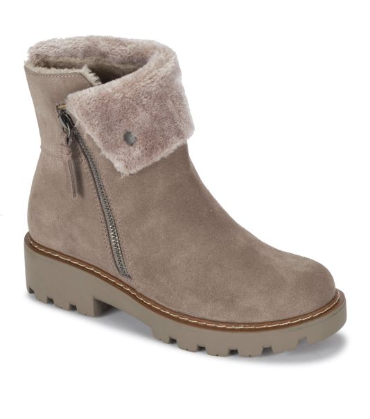 Booties Women Discover Taupe Suede Wyoming Water Resistant Boot Baretraps