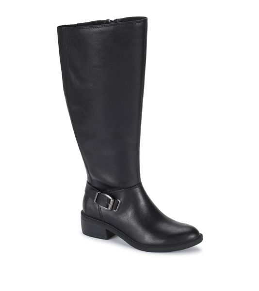 Baretraps Women Sasson Wide Calf Tall Boot Retro Black Wide Calf Boots