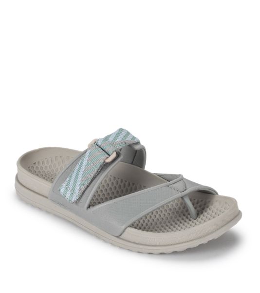 Slides & Slip On Sandals Voucher Women Baretraps Narlie Slide Sandal Light Grey