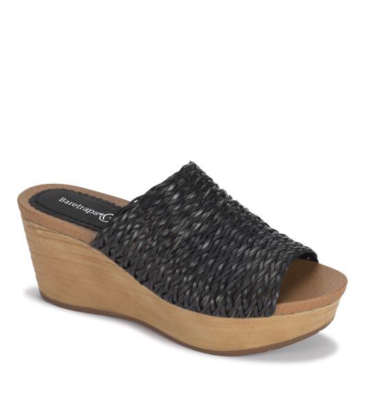 Macauley Wedge Slide Sandal Women Slides & Slip On Sandals Pure Baretraps Black