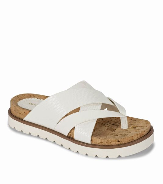 Cream Lizard Deirdra Slide Sandal Women Baretraps Craft Slides & Slip On Sandals