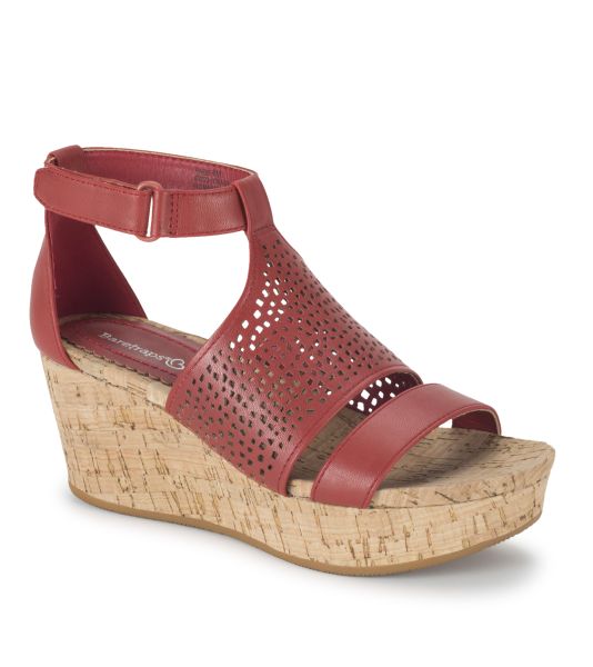 Baretraps Wedge Sandals Raisie Wedge Sandal Premium Women Red