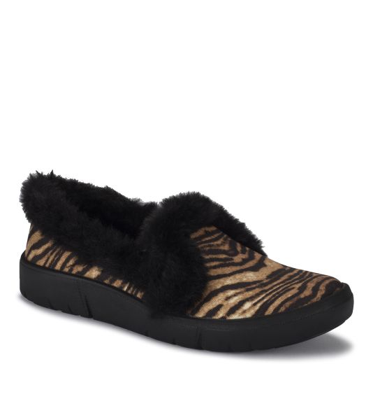 Dark Brown Tiger Slippers Baretraps Bunny Slip On Sneaker Cashback Women